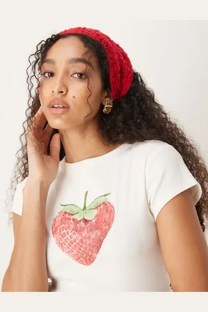 ASOS Baby tee with strawberry graphic in cream