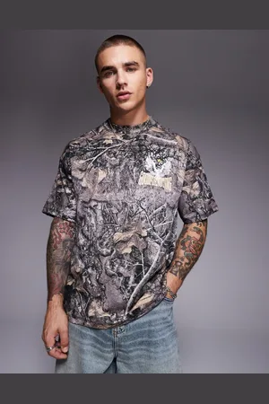 Good For Nothing T-shirt with back print in camo