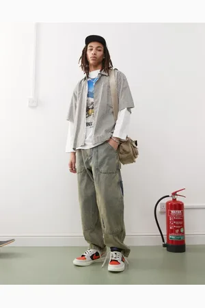 A Bathing Ape Aape by A Bathing Ape loose fit carpenter jeans in vintage wash