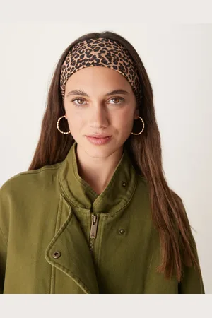 ASOS Wide jersey headband in leopard print