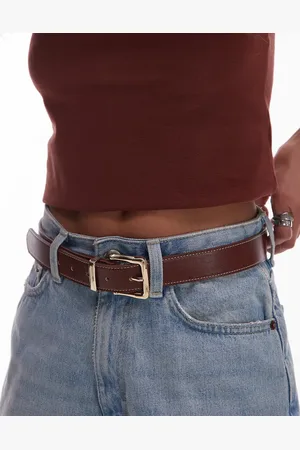 MANGO Classic square buckle belt in