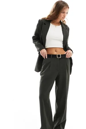 VERO MODA Tailored wide leg trouser co-ord in khaki