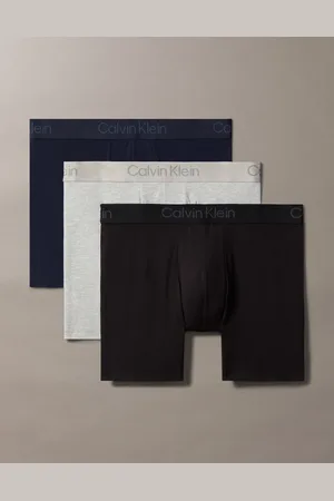 Calvin Klein Ultra Soft Modal 3 pack boxer briefs in grey/navy/black