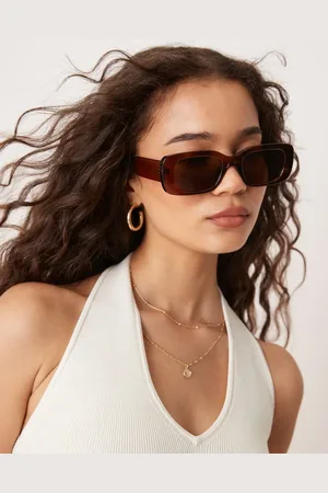 MANGO Wide frame sunglasses in
