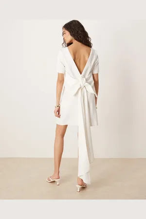 Y.A.S Bow back statement mini dress in