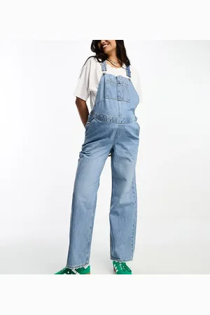 ASOS ASOS DESIGN Maternity denim dungaree in mid