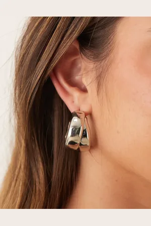 ASOS Hoop earrings with thick crossover design in tone
