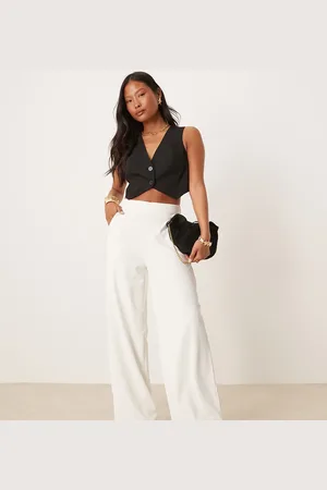 JDY Wide leg tailored trousers in
