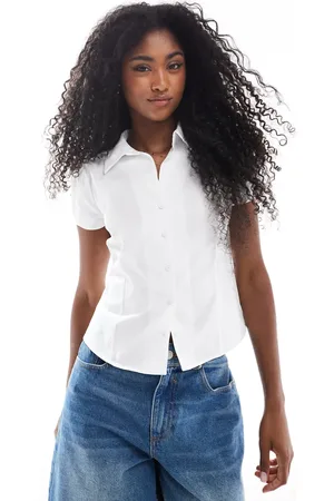 Miss Selfridge Short sleeve fitted shirt in