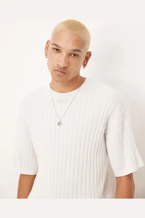 ASOS Relaxed fit knitted rib t-shirt in