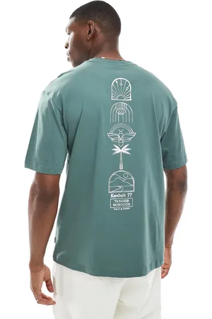 Only & Sons Oversized fit t-shirt with Kasbah print in sage