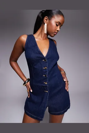 River Island Wrap playsuit in