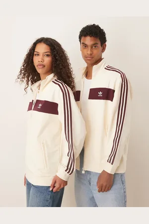 adidas Retro track jacket in cream