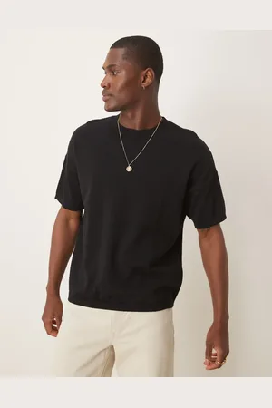 ASOS Relaxed fit midweight knitted cotton t-shirt in