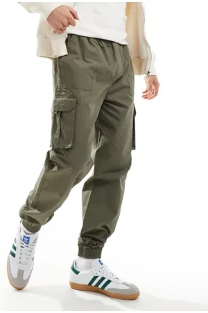 New Look Cuffed ripstop cargo trousers in smokey olive