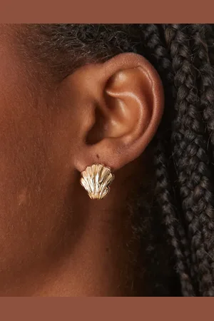 ASOS Mini shell clicker earrings in tone