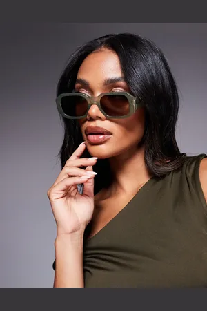 Quay Australia Quay hyped up rectangular sunglasses in olive