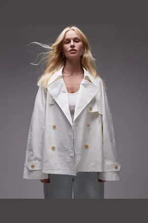 ARKET Cropped utility trench coat with storm flap in