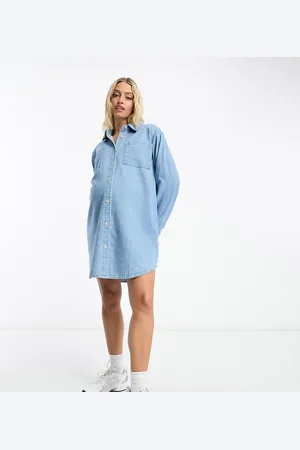ASOS ASOS DESIGN Maternity oversized shirt dress in light