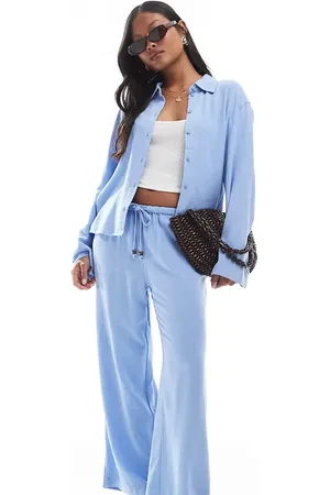 ONLY Linen mix shirt co-ord in light