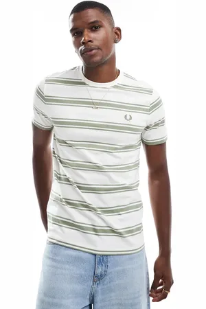 Fred Perry Fine stripe t-shirt in beige