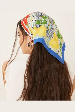 Sui Ava Ciao Amore lemon print scarf in