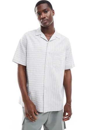 ASOS Relaxed revere shirt in stripe
