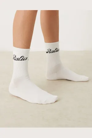 Sui Ava Italia slogan sport socks in