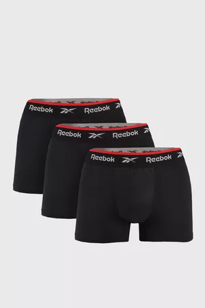 Reebok 3 PACK černých boxerek Basic Sport