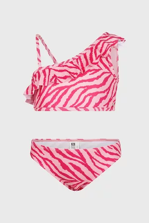 No Way Monday Dívky Dvoudílné plavky - Dívčí dvoudílné plavky Pink zebra 110/116