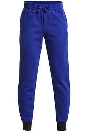 Under Armour Chlapecké tepláky Rival Fleece Script Joggers velikost YM