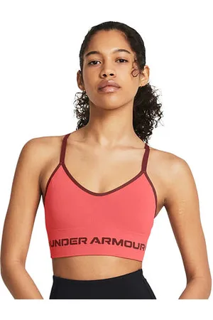 Under Armour Podprsenka UA Seamless Low Long Bra - růžová velikost M