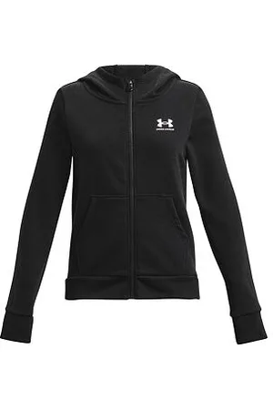 Under Armour Dívčí fleecová mikina Rival Fleece LU FZ Hoodie velikost YM