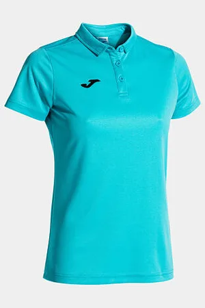 Joma Dámské triko Hobby Women Polo Shirt S/S Fluor Turquoise velikost XS