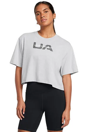 Under Armour Dámské tričko W BOXY CROP BRANDED SS velikost L