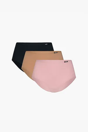 ATLANTIC Dámské kalhotky Maxi 3Pack - světle růžová/tmavě béžová/tmavě modrá velikost XXL