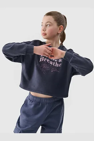 4F Dívčí cropped mikina velikost 140