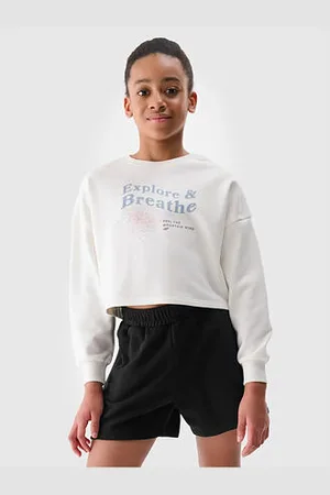 4F Dívčí cropped mikina velikost 140