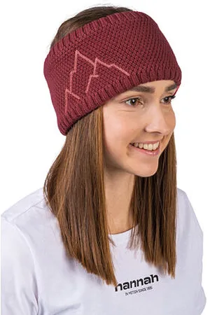 Cubus Pletená čelenka z merino vlny ASTRA garnet