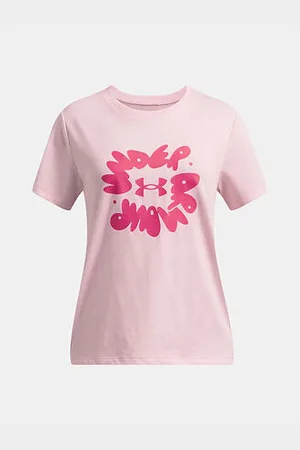 Under Armour Dívčí tričko Bubble Wordmark SS velikost YL