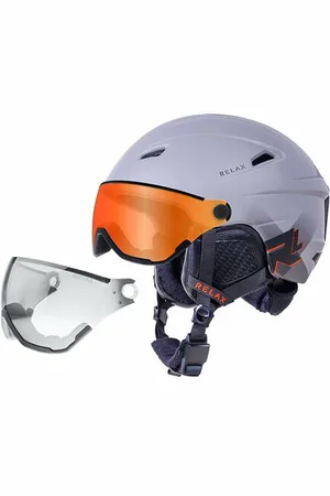 Relax Lyžařská helma s integrovaným štítem STEALTH RH24A3 velikost M