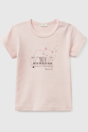 Benetton Short Sleeve T-shirt In Cotton, size 62, , Kids