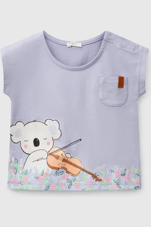 Benetton Boxy Fit T-shirt In Cotton, size 50, , Kids