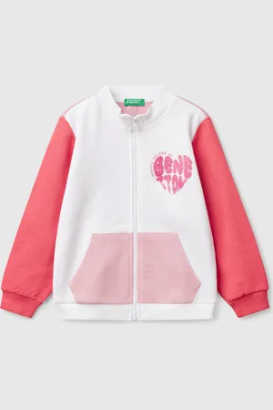 Benetton Sweatshirt With Zip In Cotton, size 82, , Kids