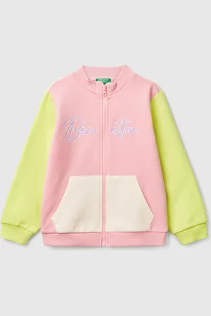 Benetton Sweatshirt With Zip In Cotton, size 82, , Kids