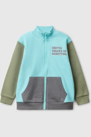 Benetton Sweatshirt In Cotton With Zip, size 82, , Kids