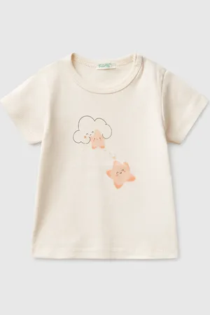 Benetton Short Sleeve T-shirt In Cotton, size 50, , Kids