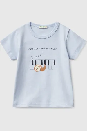 Benetton Short Sleeve T-shirt In Cotton, size 56, , Kids