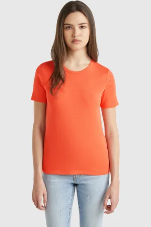 Benetton Long Fiber Cotton T-shirt, size L, , Women