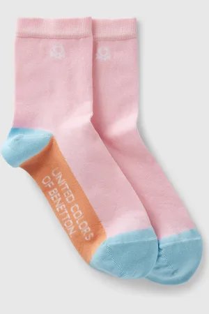 Benetton Color Block Socks, size 36-41, , Women